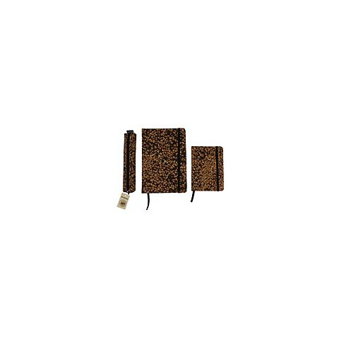 Taccuino con copertina in tessuto riciclata dai chicchi di caffè Donau - 96 ff ricilati da 80 g/m² - conf. 3 pz -